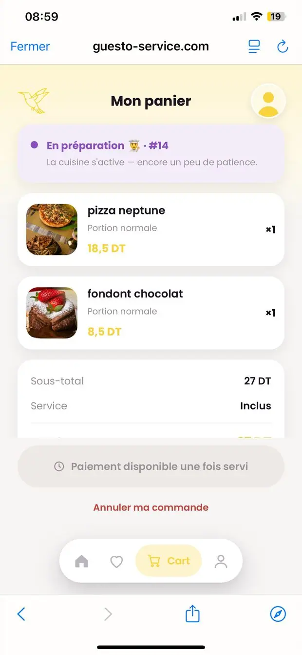 Application client — en préparation